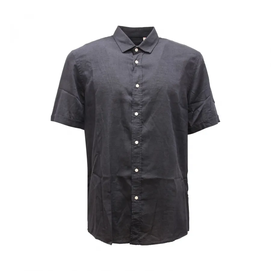 1726AV CAMICIA UOMO LIU JO MAN LINEN BLEND SHIRT BLUE