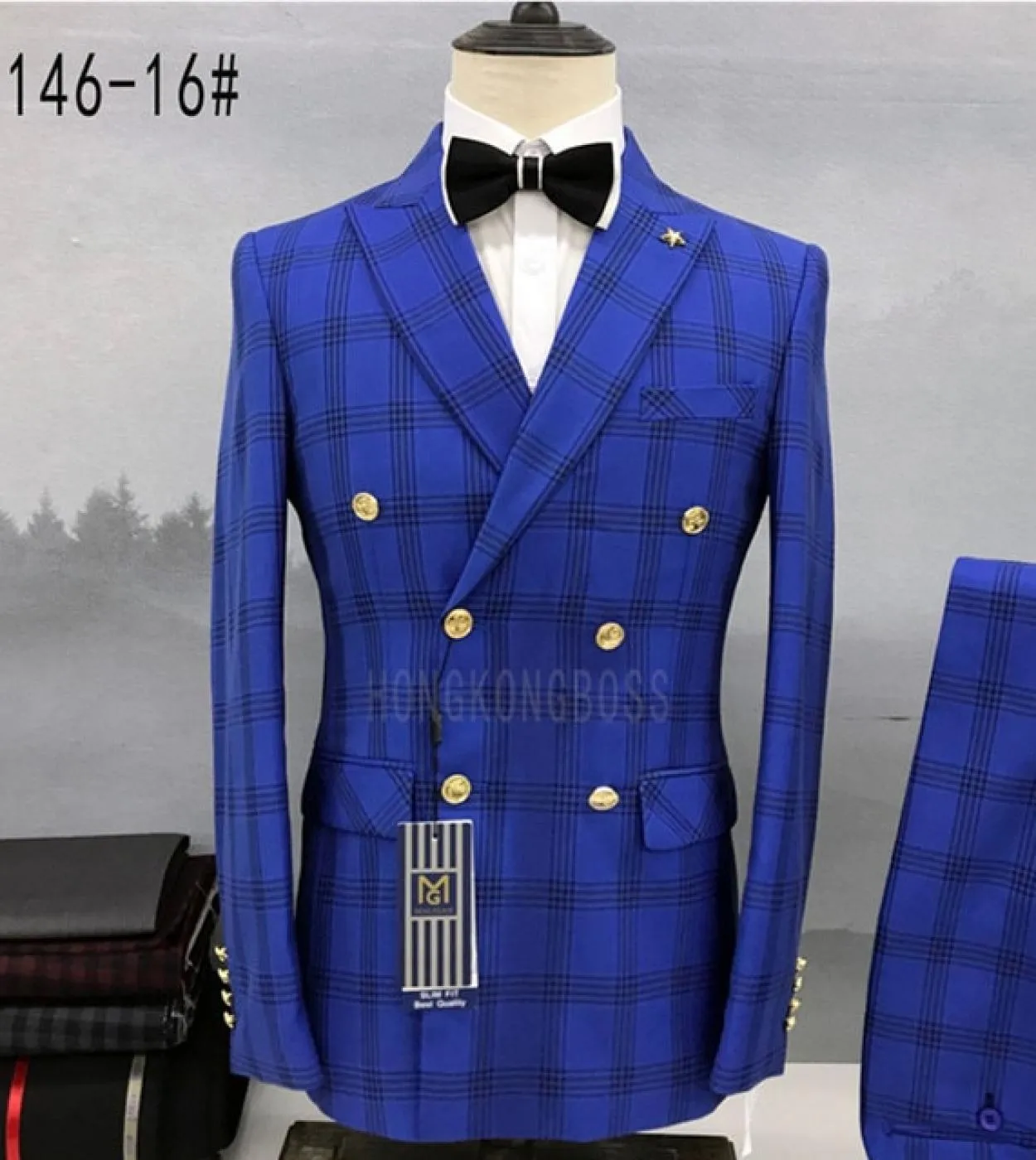 2022 nuovi uomini casual boutique business slim tinta unita doppio petto abito formale 2 pezzi set blazer giacca pantaloni