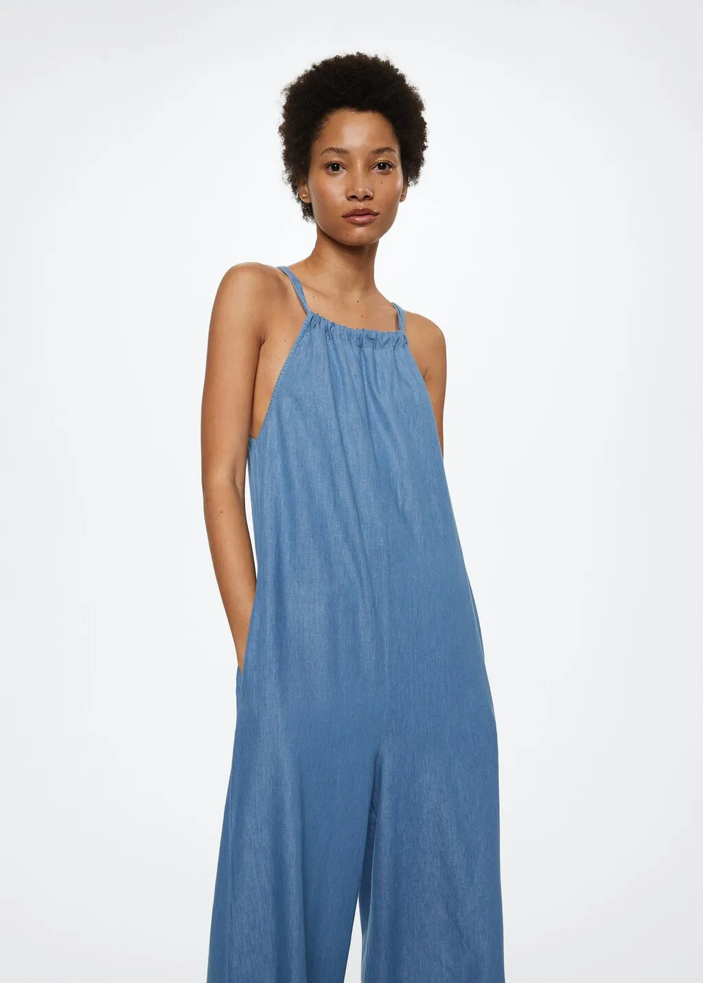 Abito a tuta denim cotone