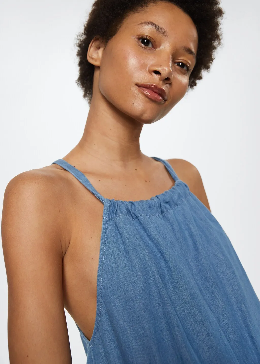 Abito a tuta denim cotone