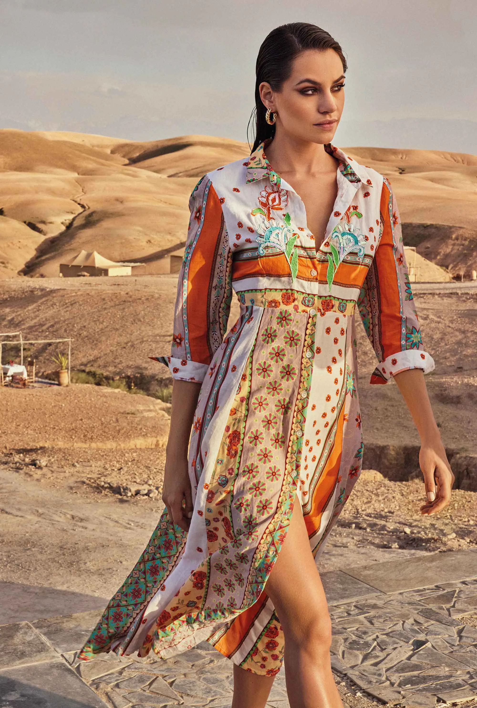 ABITO CAMICIA CON FANTASIA FLOREALE