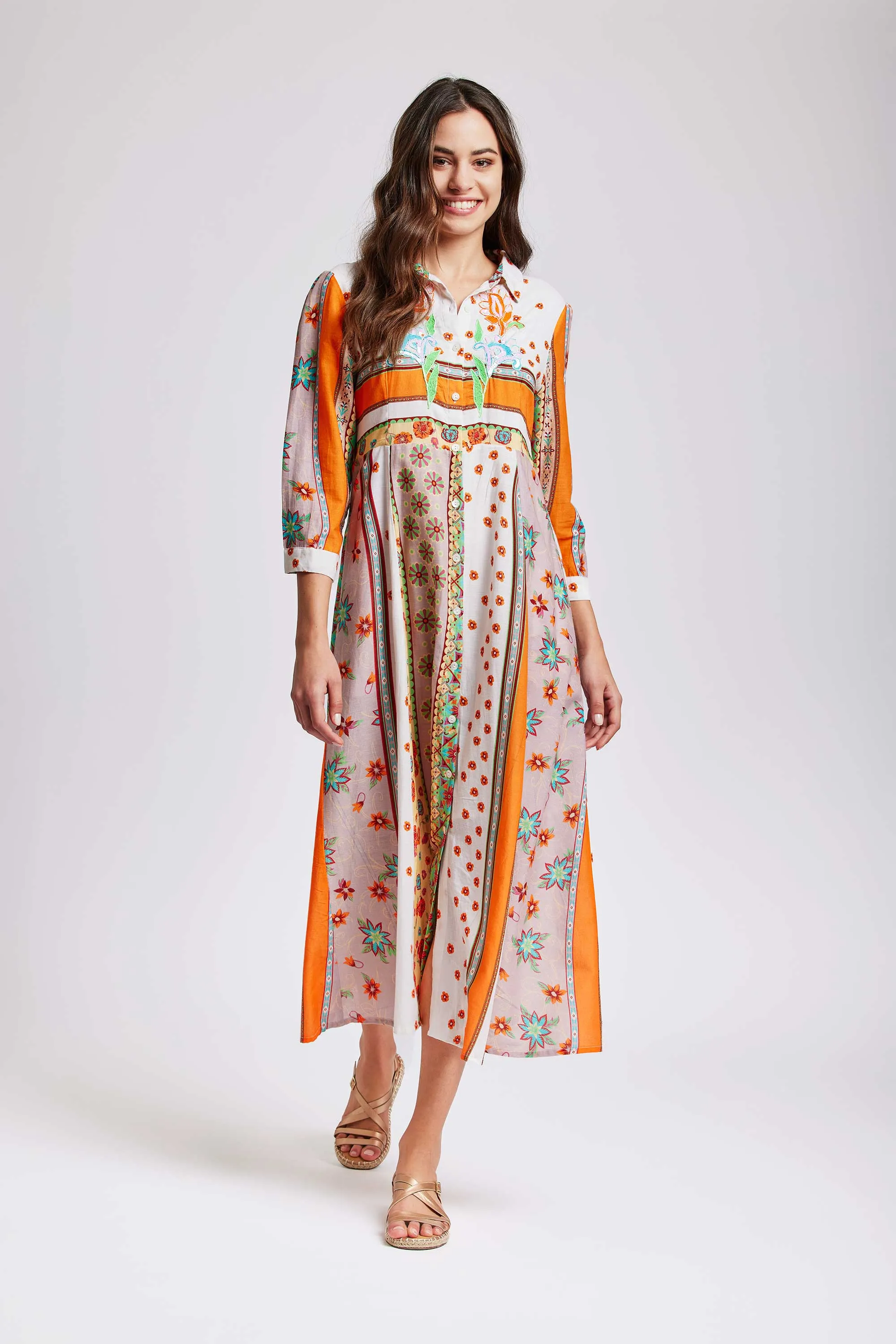 ABITO CAMICIA CON FANTASIA FLOREALE