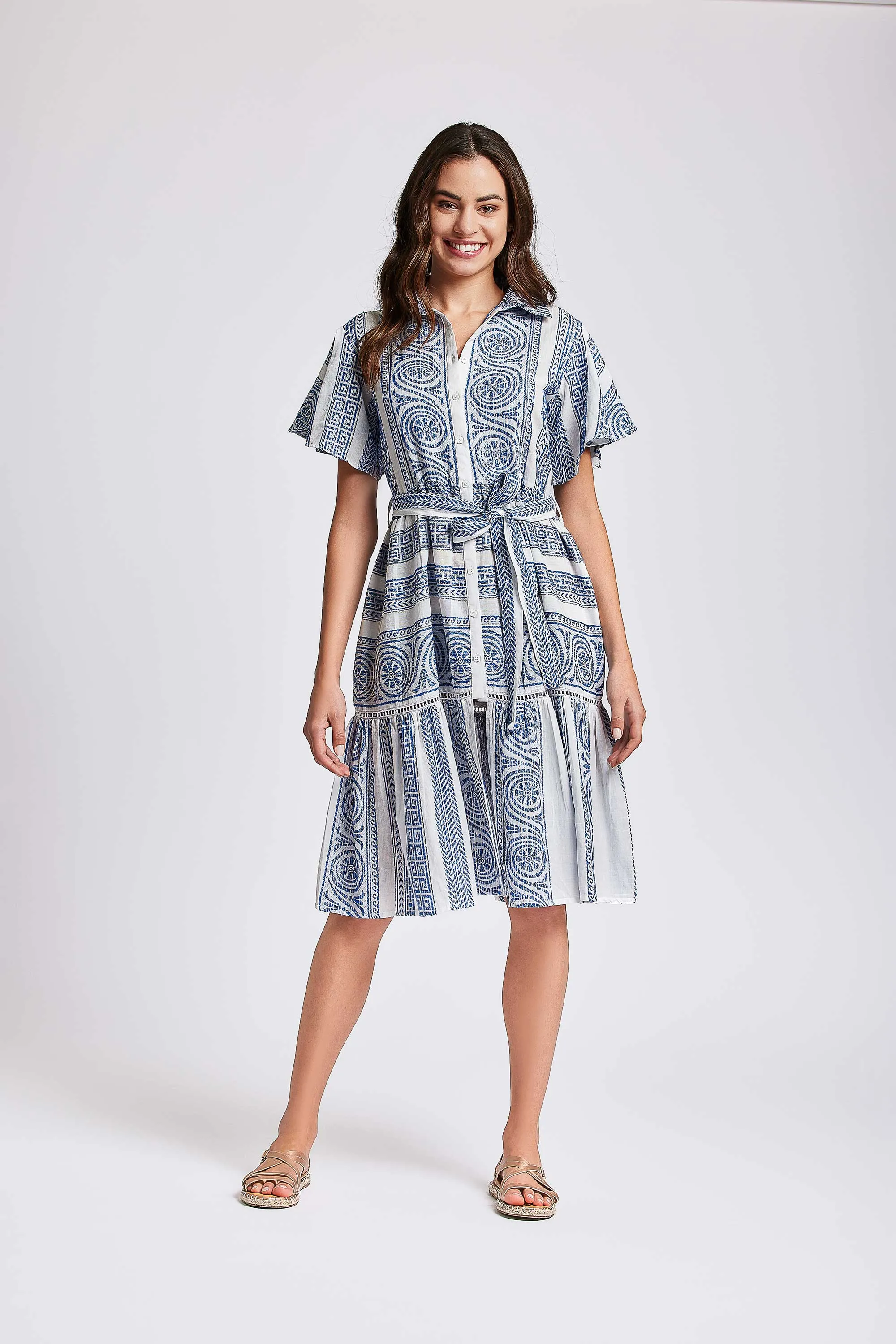 ABITO CAMICIA MOTIVI IN BLU