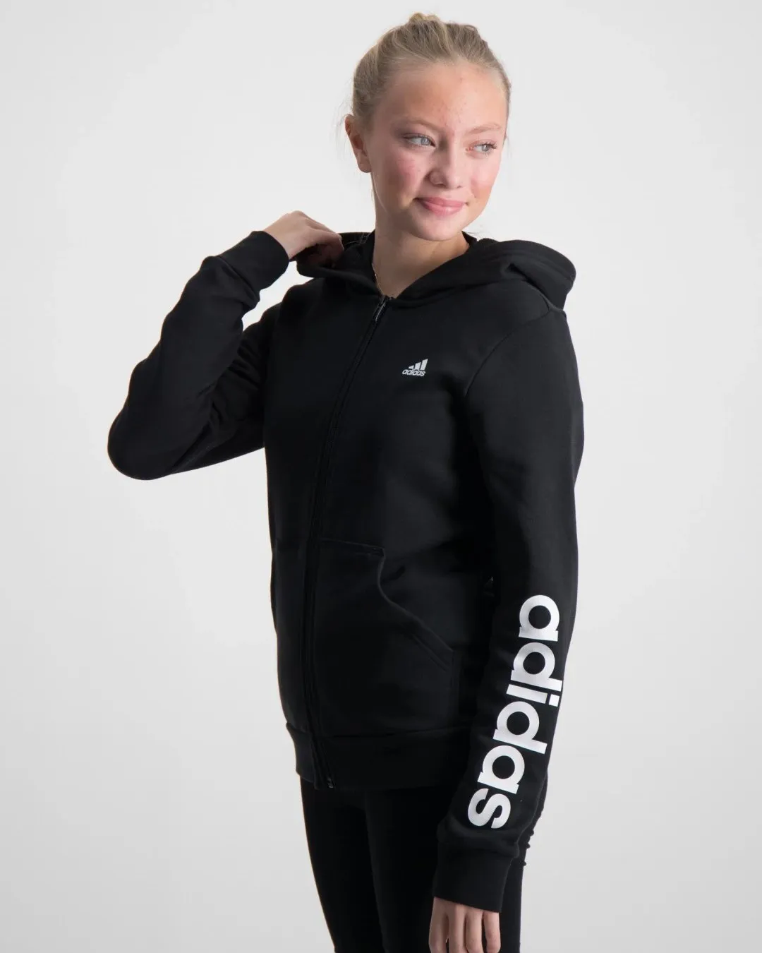 ADIDAS-FELPA CON CAPPUCCIO ESSENTIALS LINEAR LOGO FULL-ZIP-IC3584                                            Previous productADI