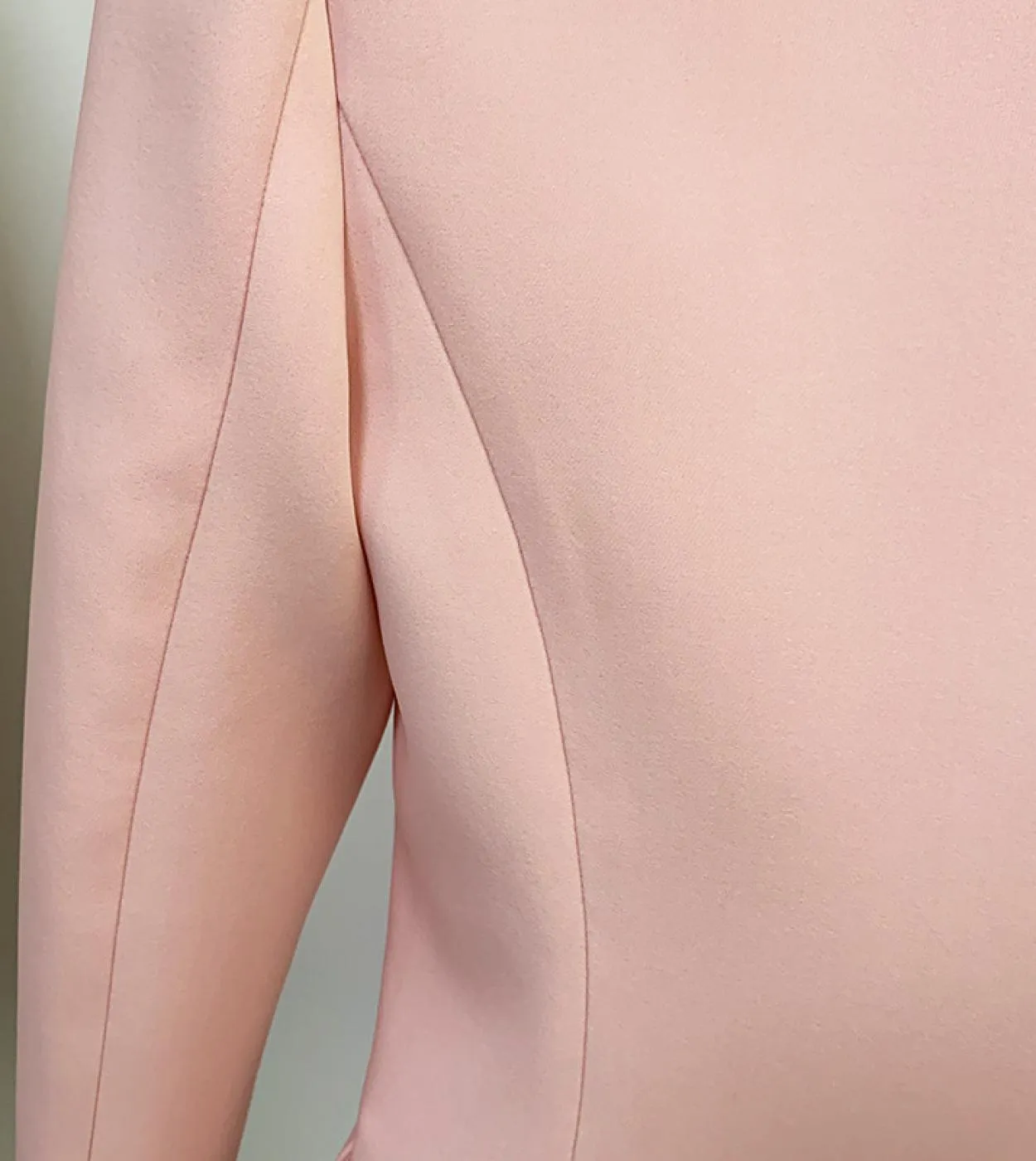 Blazer rosa chiaro di alta qualità Giacca da donna Giacca da lavoro in metallo doppio petto con bottoni Blazer in cotone da lavo