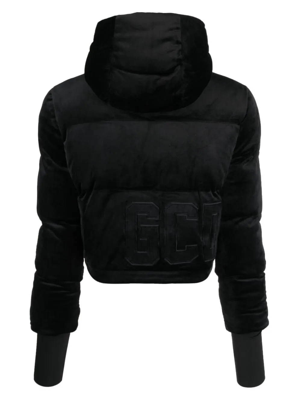 Bomber con cappuccio in nero - donna