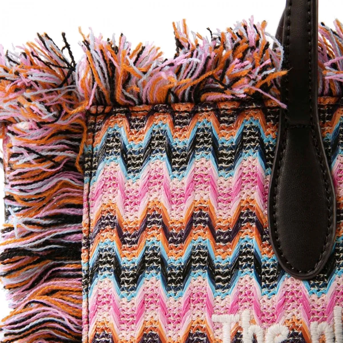 Borsa Colette In Paglia Con Ricamo, Multi