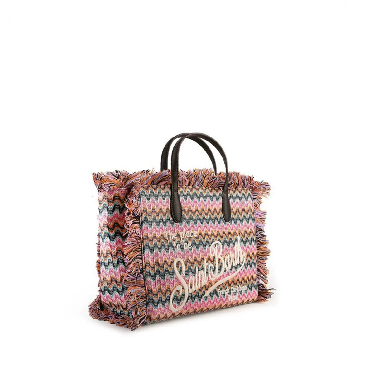 Borsa Colette In Paglia Con Ricamo, Multi