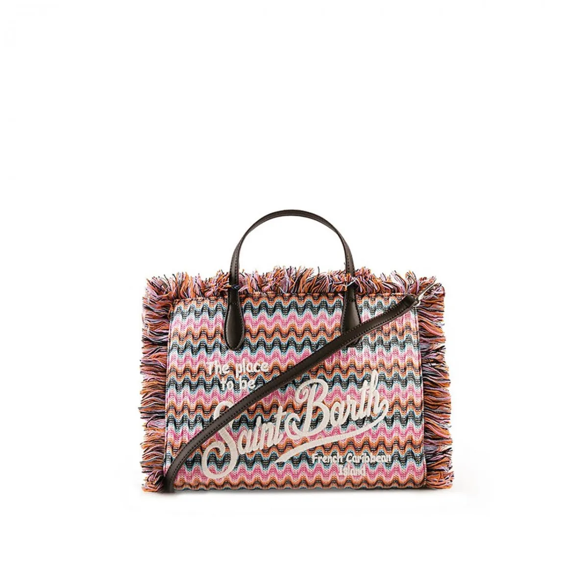 Borsa Colette In Paglia Con Ricamo, Multi