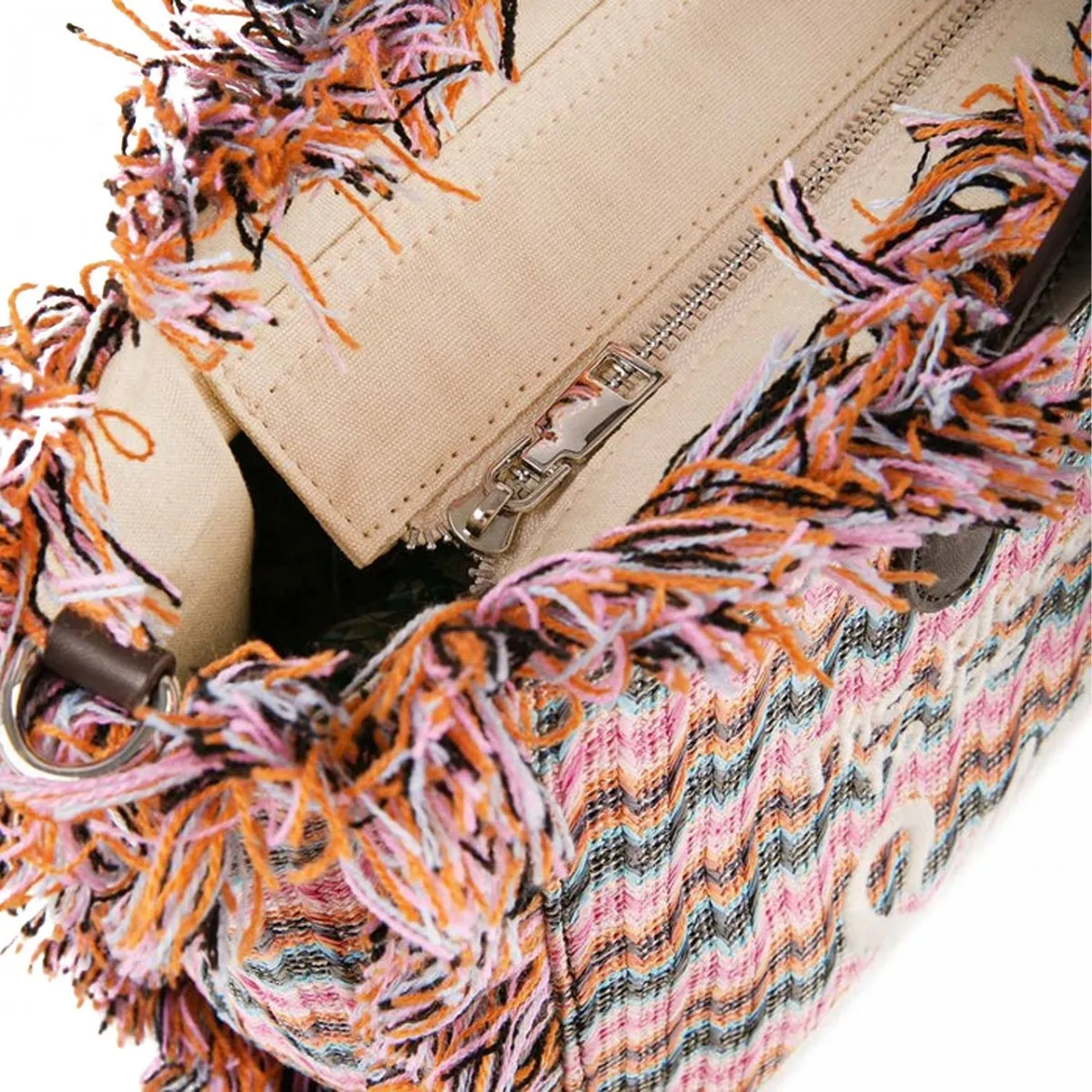 Borsa Colette In Paglia Con Ricamo, Multi