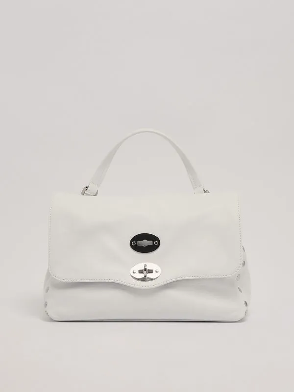 Borsa donna Zanellato Postina Valmarana S in pelle con frange rimovibili Bianco