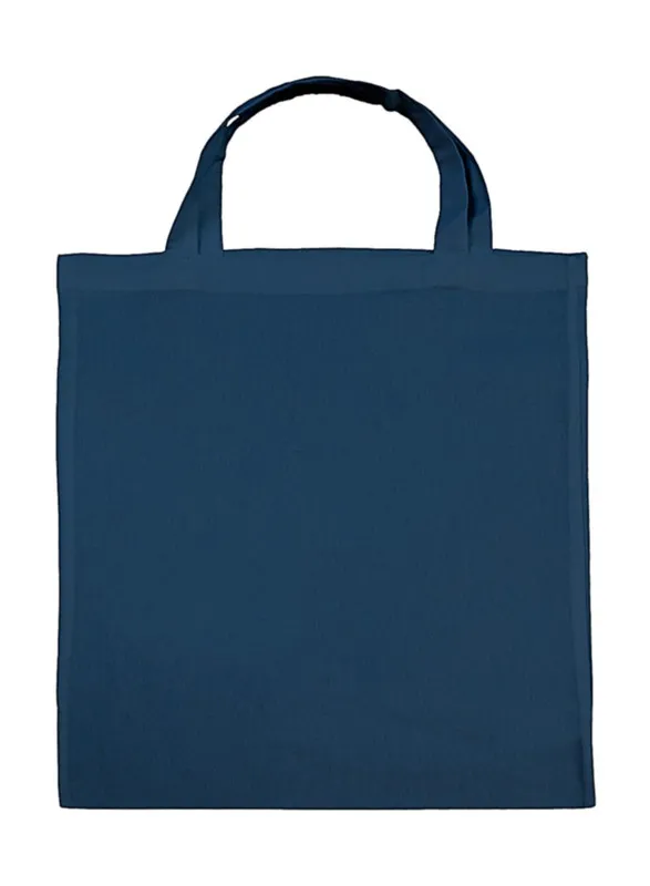 Borsa in cotone con manico corto