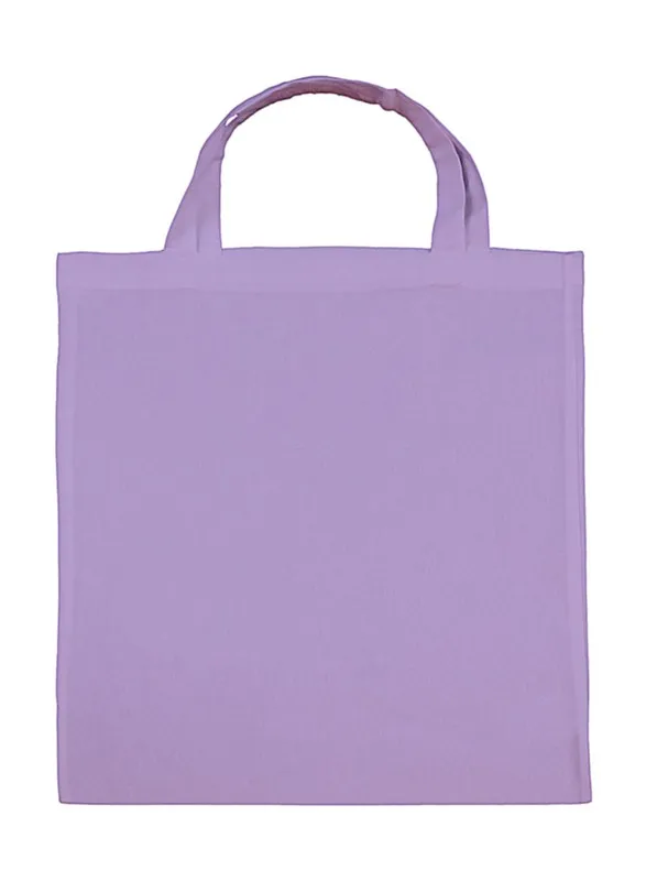 Borsa in cotone con manico corto