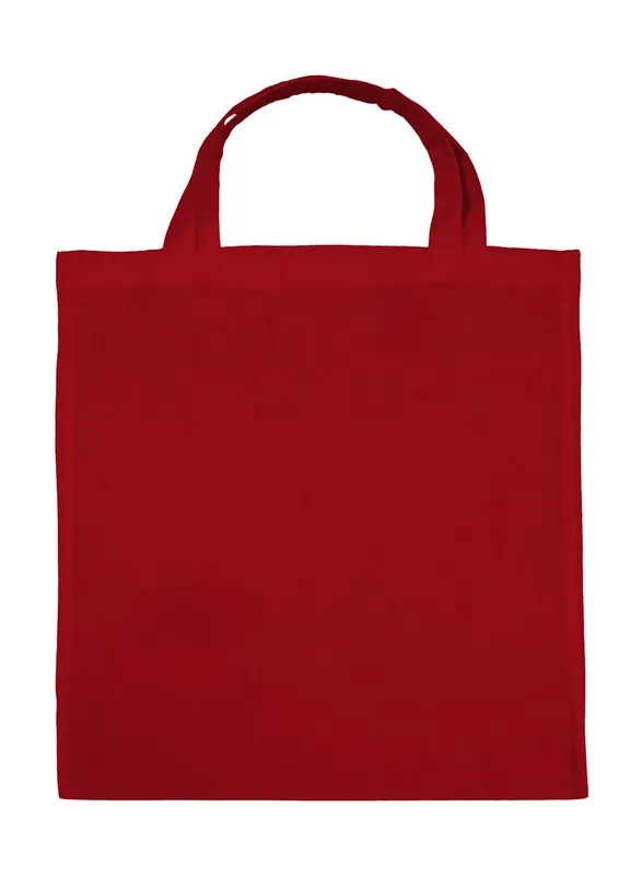 Borsa in cotone con manico corto