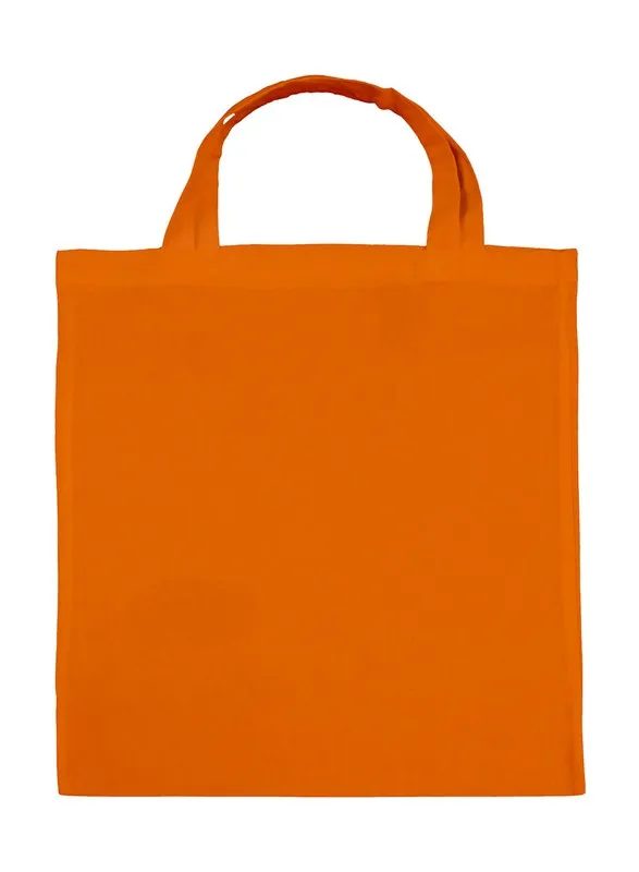 Borsa in cotone con manico corto