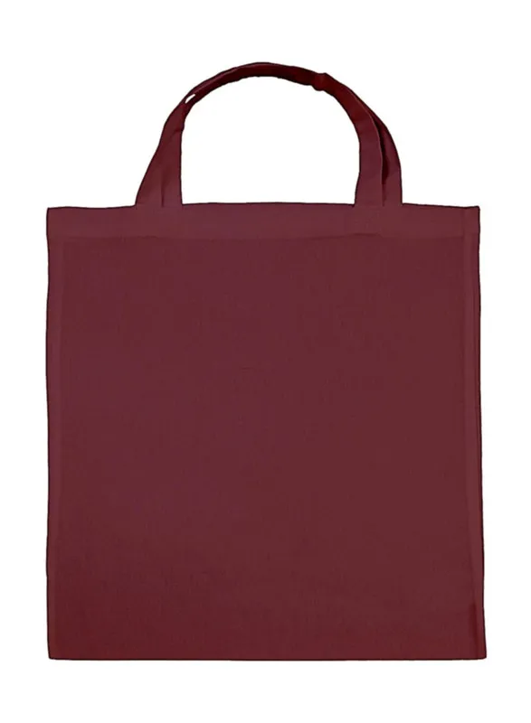 Borsa in cotone con manico corto