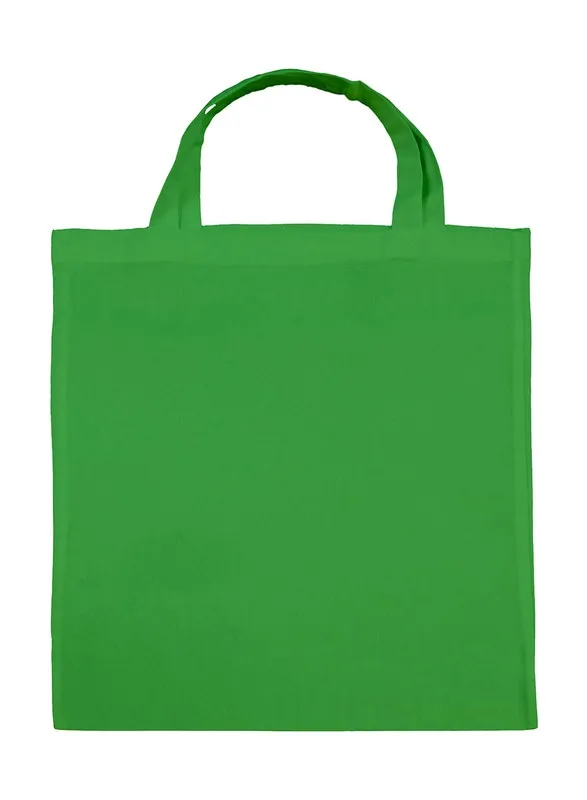 Borsa in cotone con manico corto