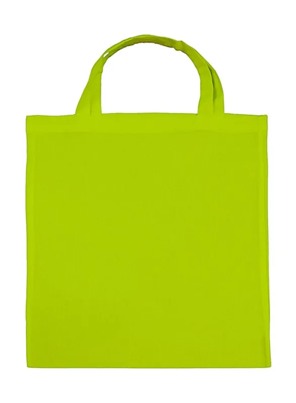 Borsa in cotone con manico corto
