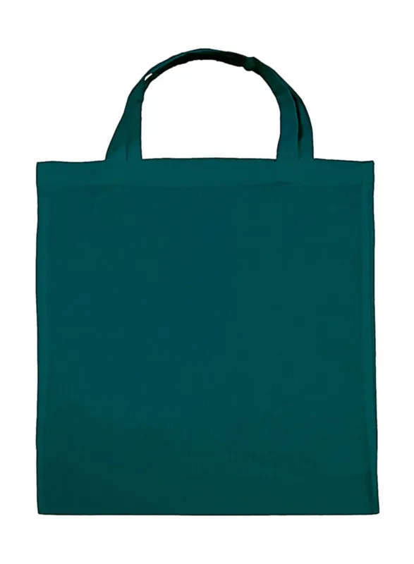 Borsa in cotone con manico corto