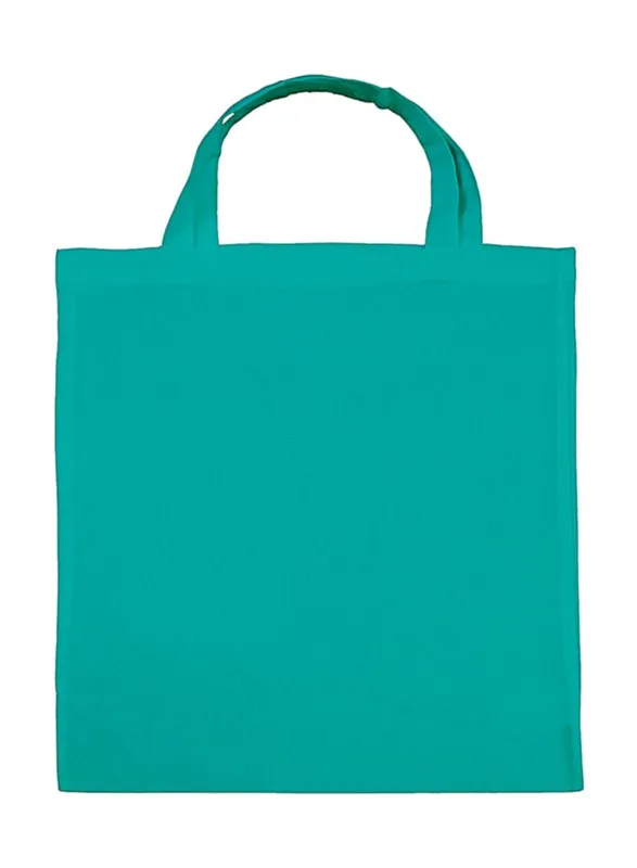 Borsa in cotone con manico corto