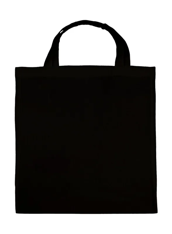 Borsa in cotone con manico corto