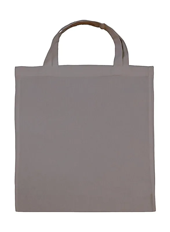 Borsa in cotone con manico corto