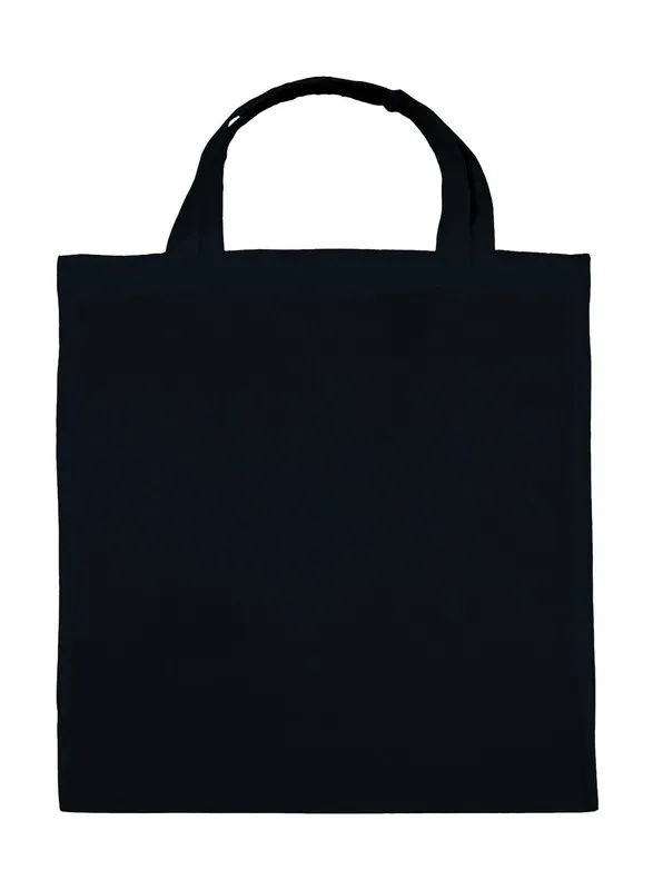 Borsa in cotone con manico corto