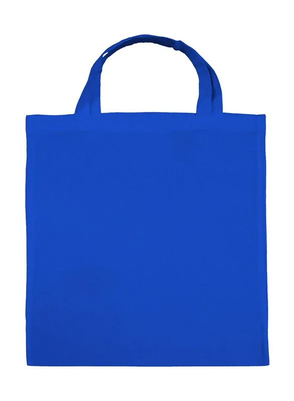 Borsa in cotone con manico corto