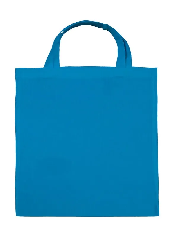 Borsa in cotone con manico corto