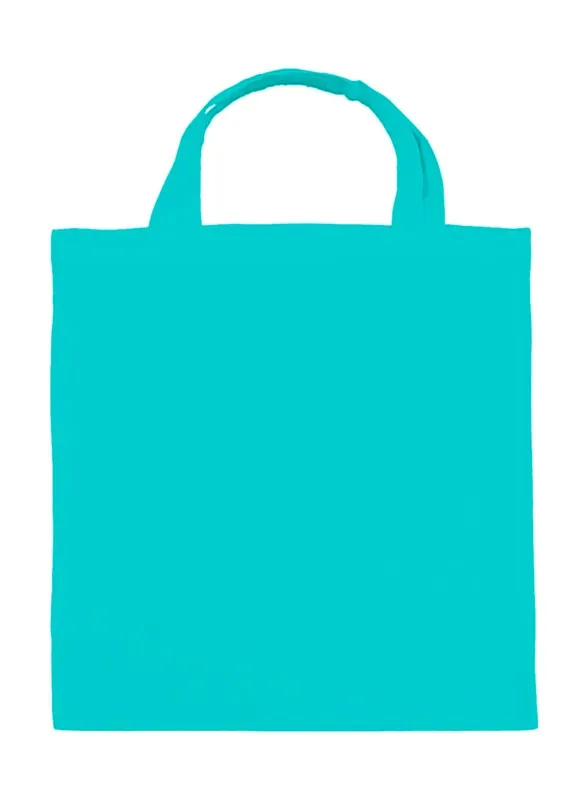 Borsa in cotone con manico corto