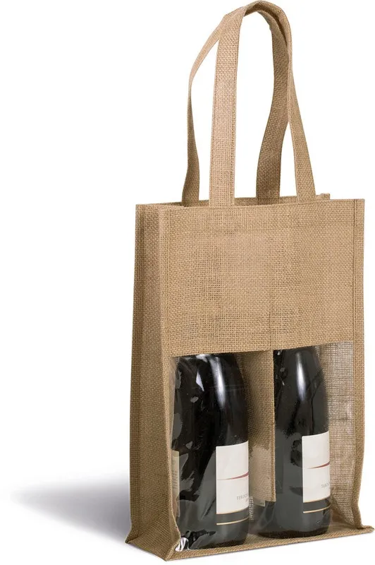 Borsa in juta per bottiglie