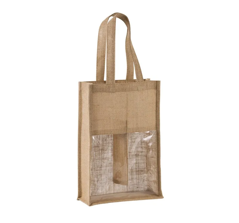 Borsa in juta per bottiglie