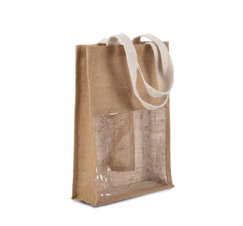 Borsa in juta per bottiglie