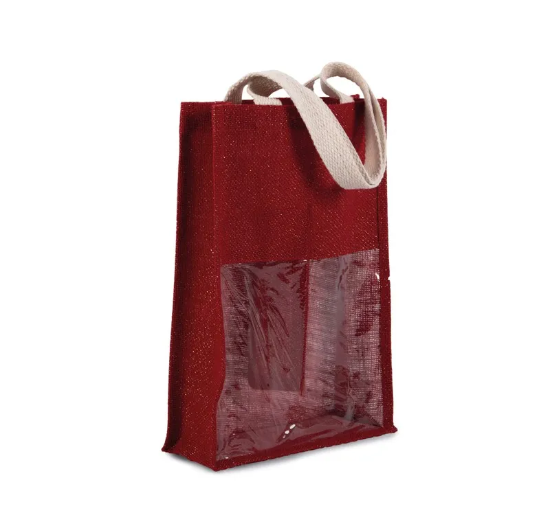 Borsa in juta per bottiglie