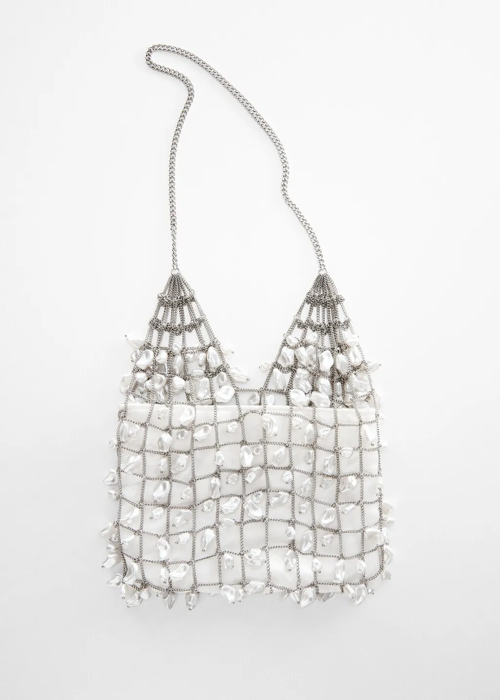 Borsa in rete metallica perle