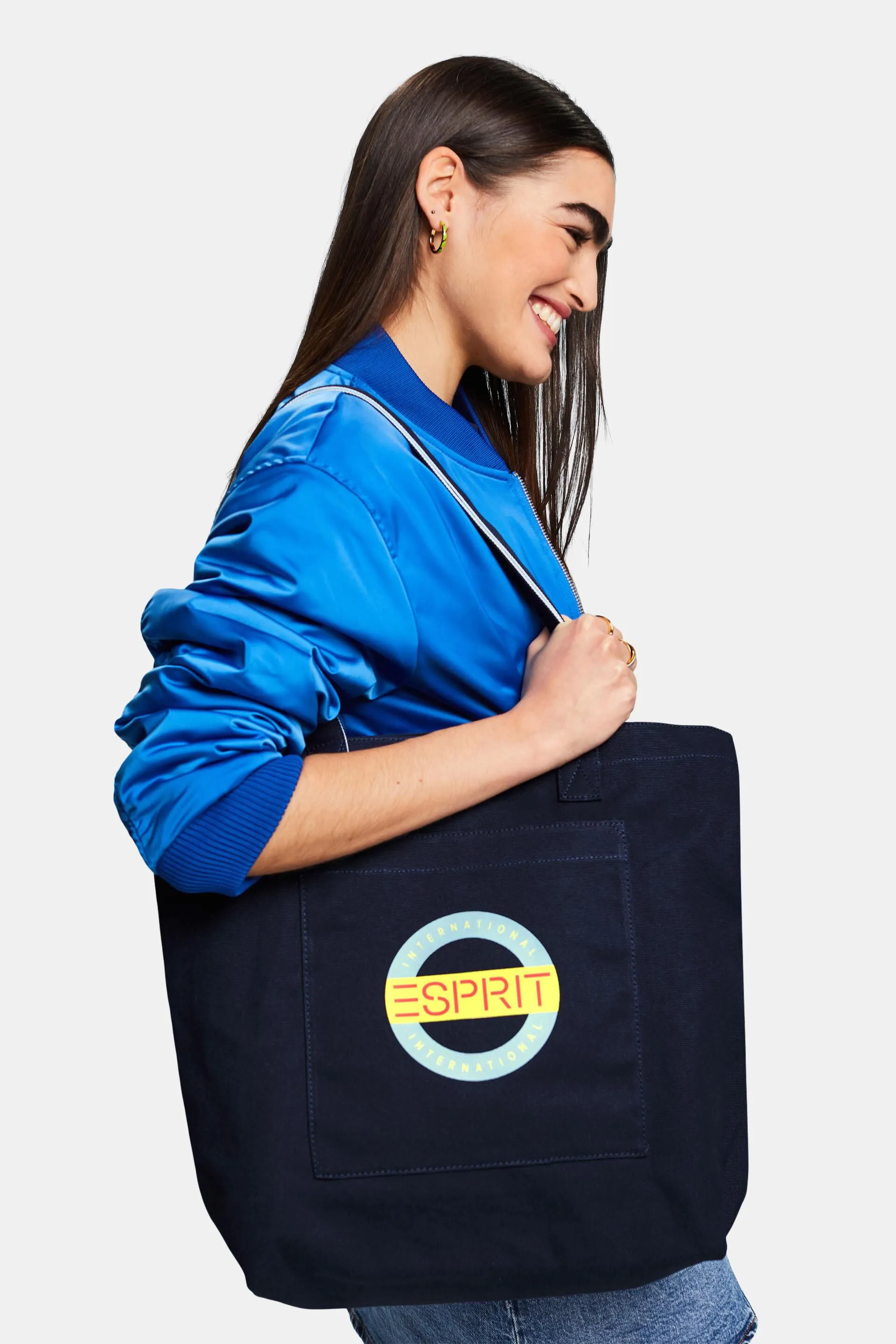Borsa in tela con logo