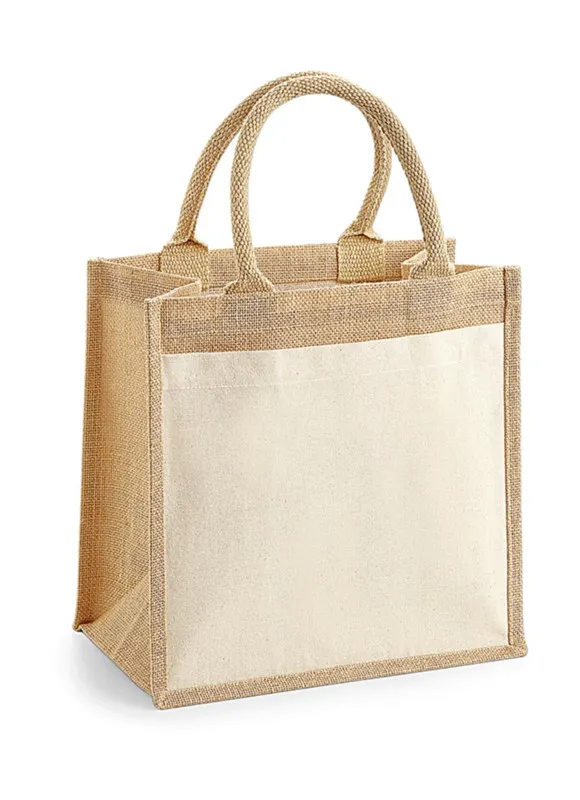 Borsa media in juta e cotone