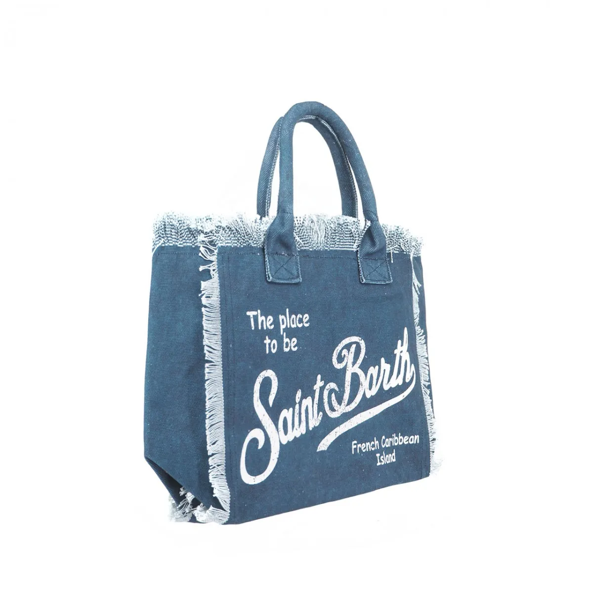 Borsa Vanity In Canvas, Blu