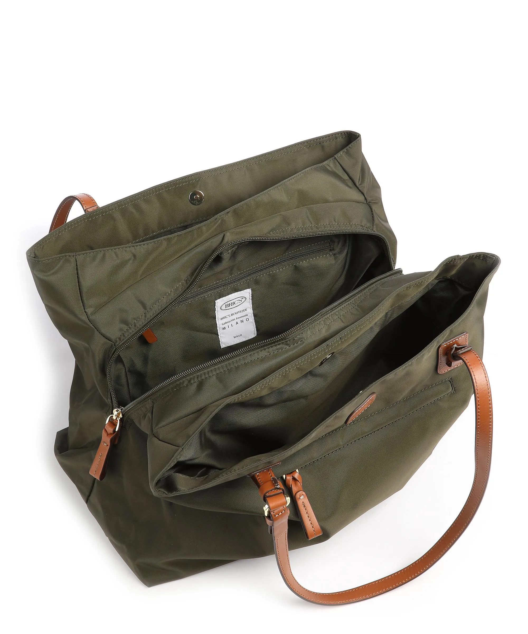  Brics X-Collection Borsa shopper nylon verde-oliva  