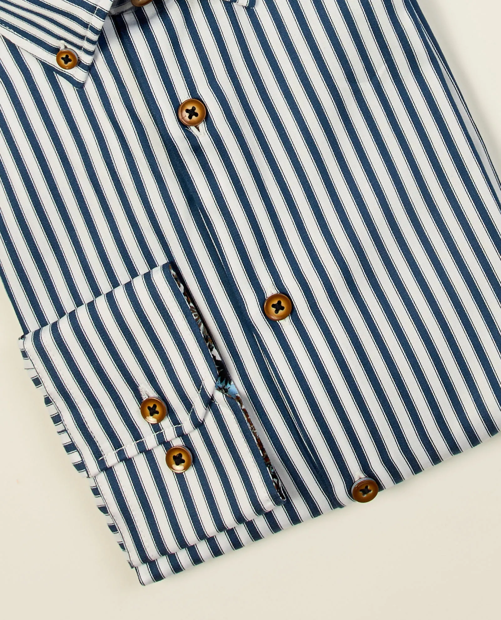 Camicia a righe Bugatti con manica lunga