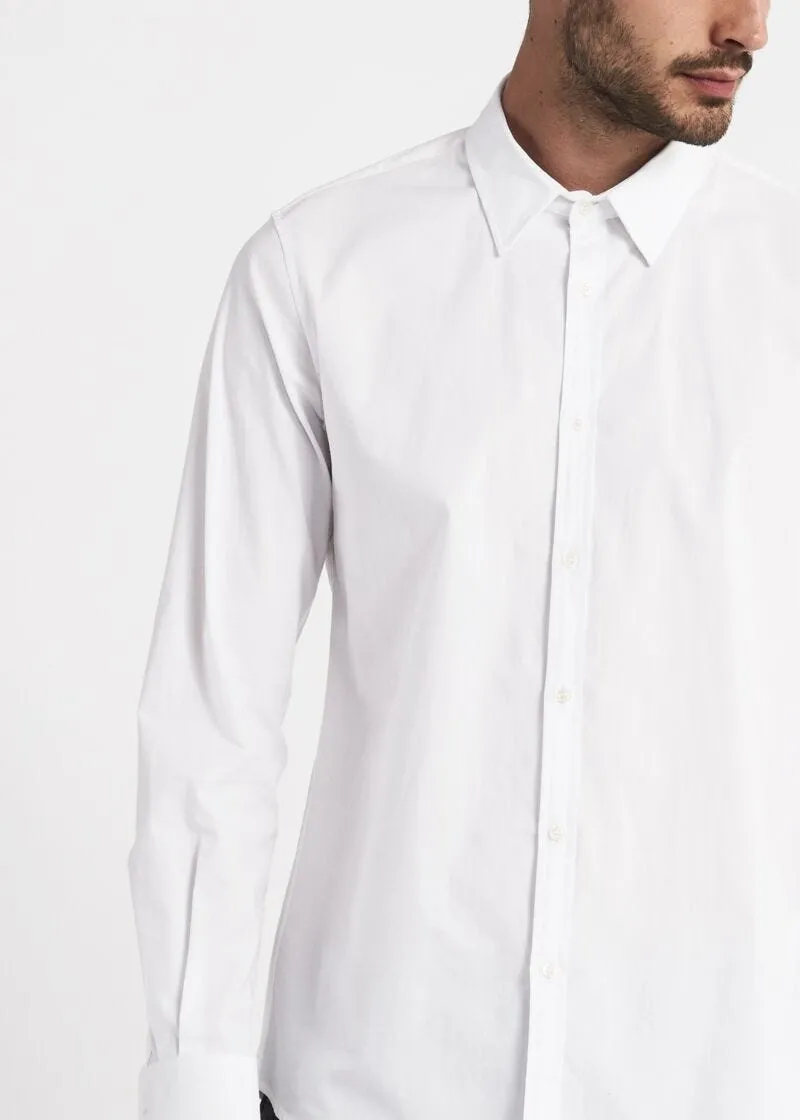 Camicia bianca in misto cotone