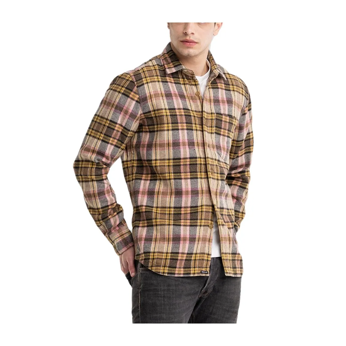 Camicia Check Misto Lana
