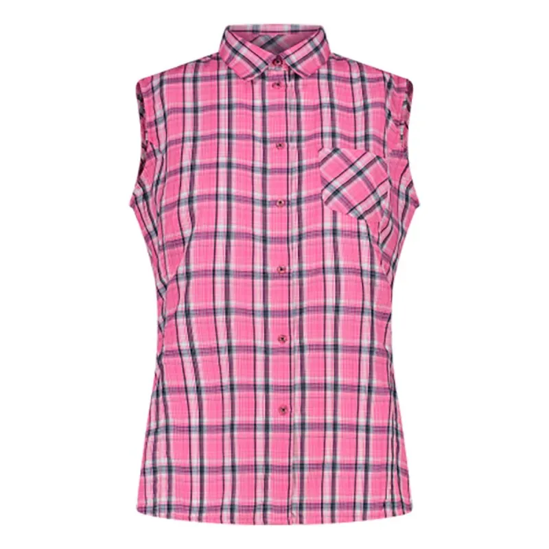 Camicia Cmp fantasia check senza maniche W