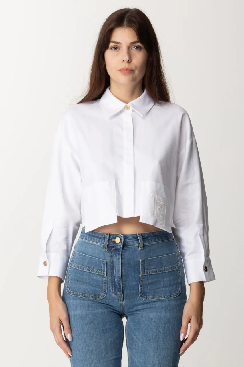 Camicia cropped Bianco