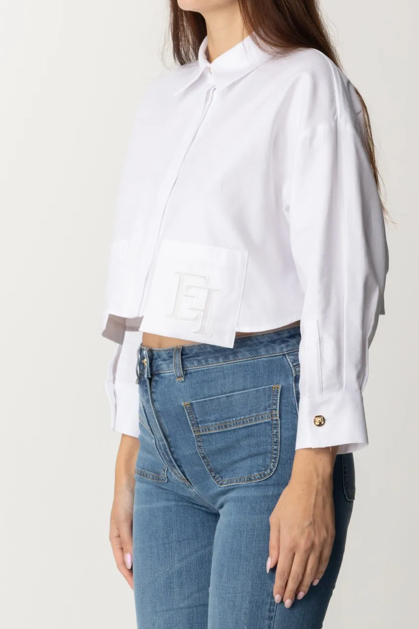 Camicia cropped Bianco