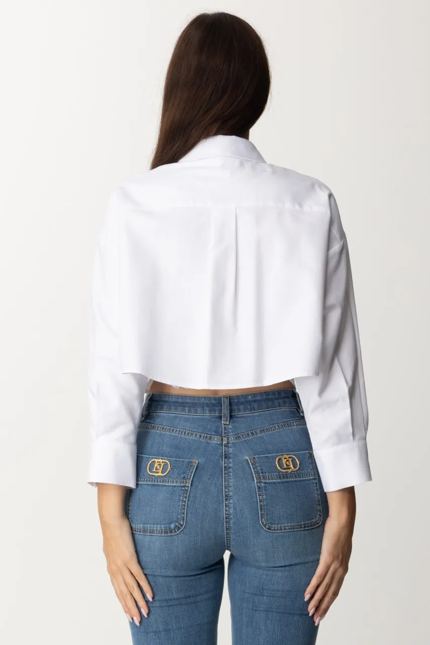 Camicia cropped Bianco