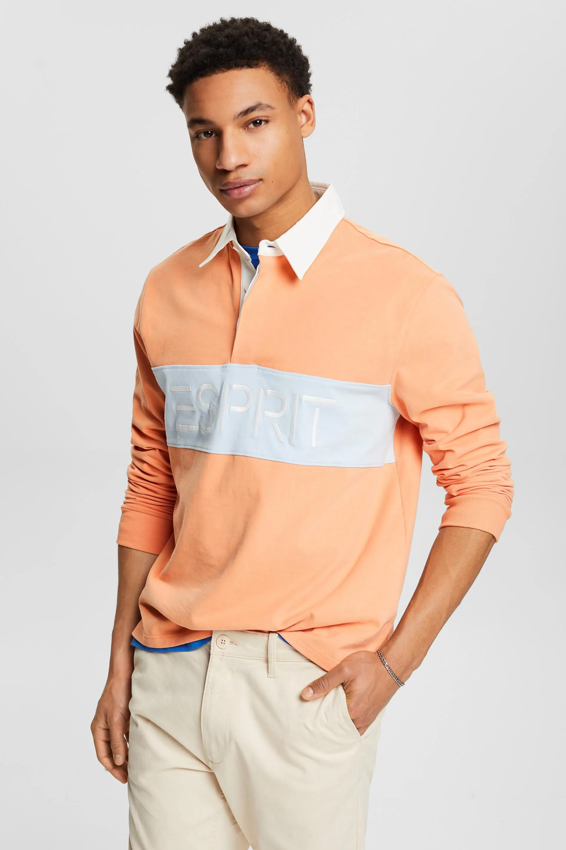 Camicia da rugby in jersey con logo