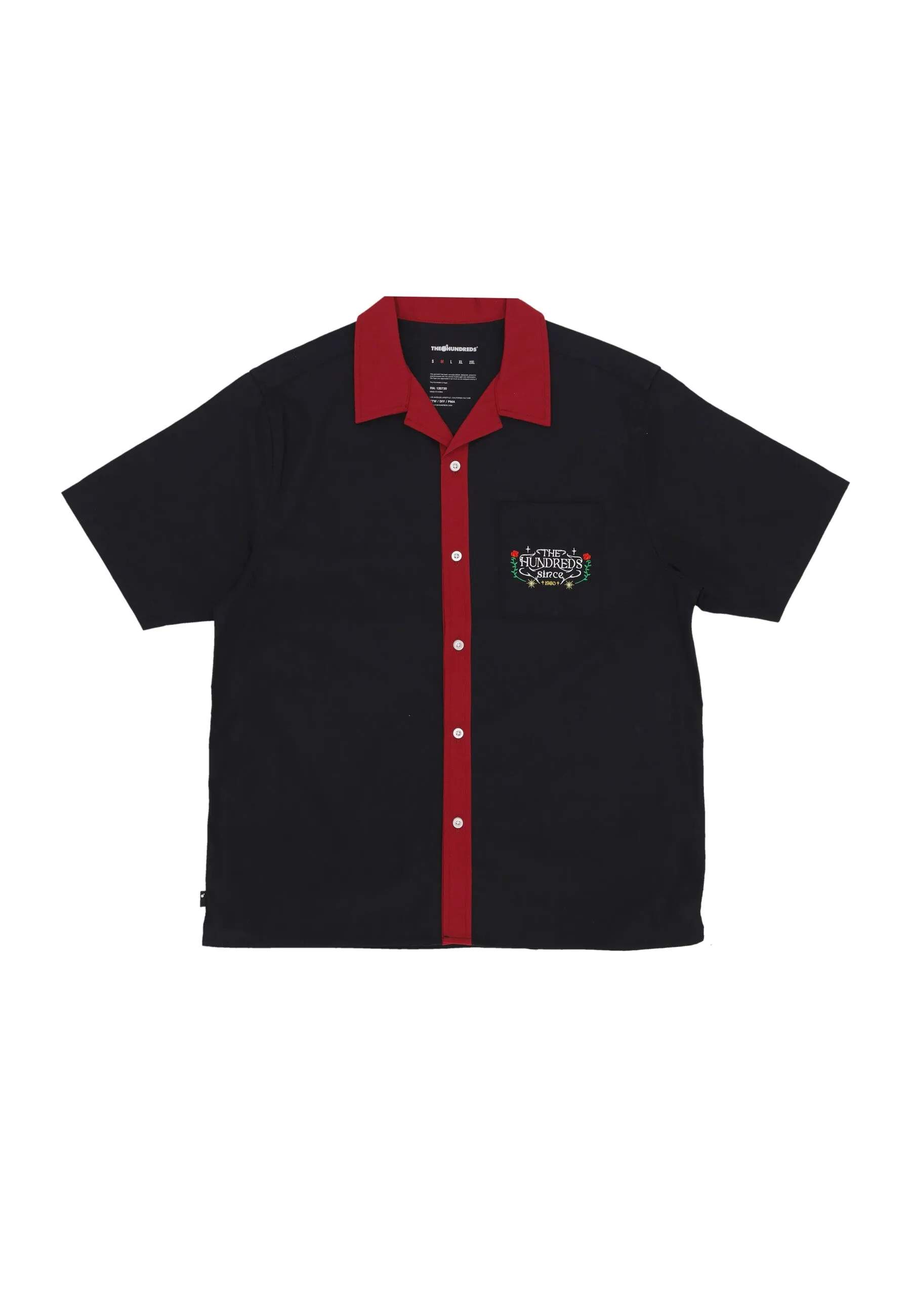 Camicia Manica Corta Uomo Giles Woven Black