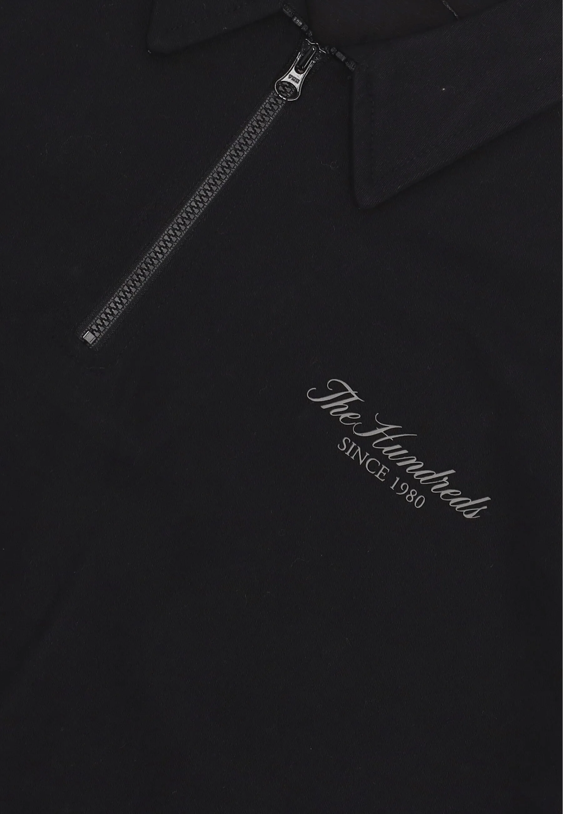 Camicia Manica Corta Uomo Script Half Zip Shirt Black