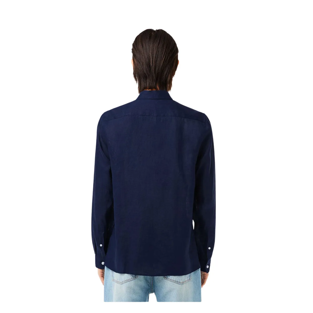 Camicia Uomo Lacoste Lino Blu